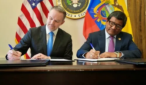 Ecuador y Estados Unidos firman Acuerdo de Comercio Recíproco