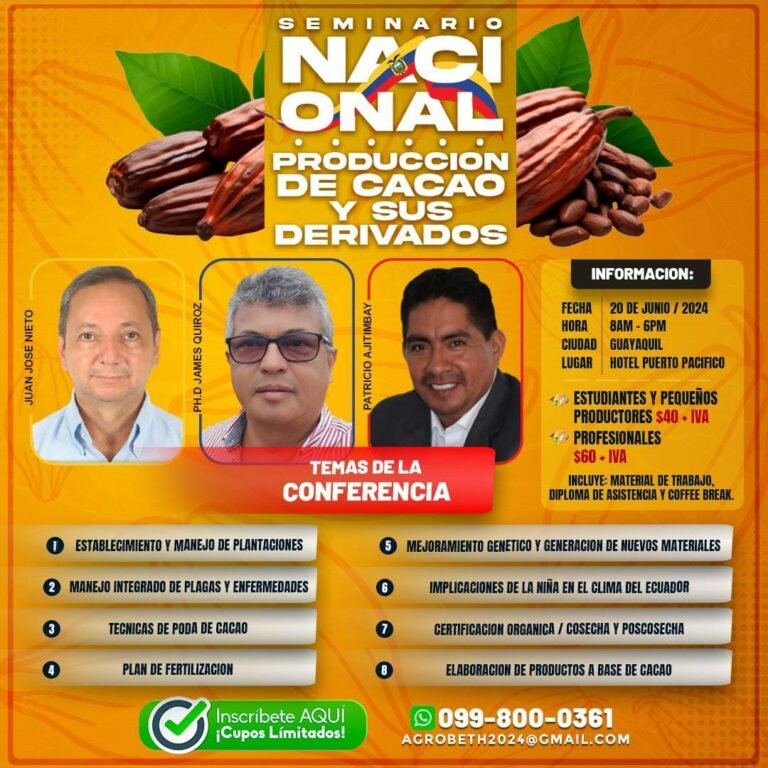 Seminario nacional, producción de cacao y sus derivados